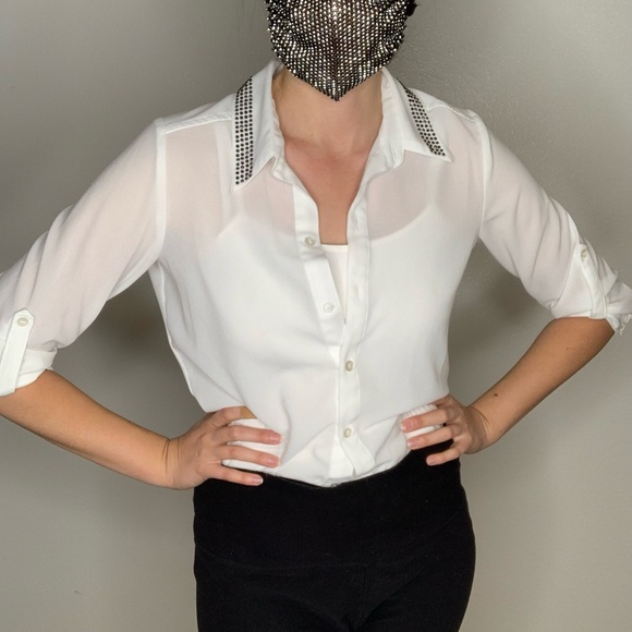 White button up blouse - Picture 7 of 14